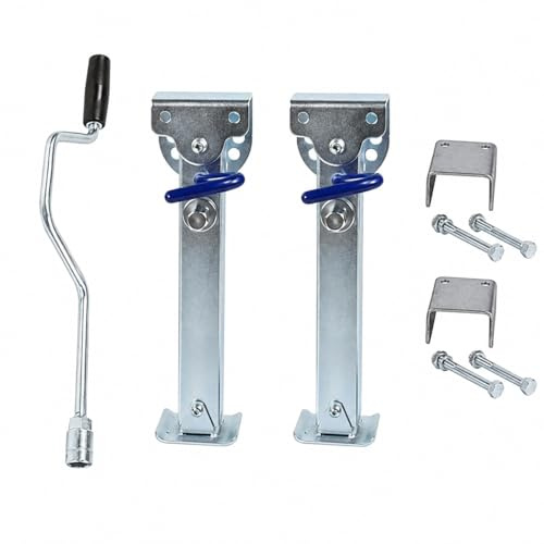 Abklappbare Scherenwagenheber-Stabilisatorbeine für Wohnwagen, Wohnmobil, Camping, Wohnmobil-Anhänger, Parkstütze, Eckstütze, 350–490 mm, verstellbar