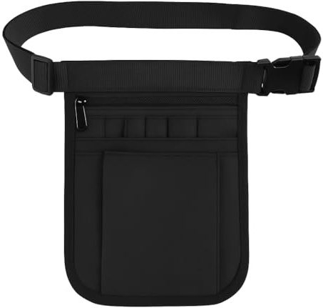 Krankenschwester Tasche Gürteltasche,Gürteltasche Einzelhandel, wasserdichte,aus Oxford-Material,Verstellbare Gürtel Tasche Klein, Praktische TA sche Arbeit Alltag für Beruf & Freizeit(Schwarz)