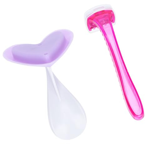 HEATSHAKING Bikini Rasierer für Frauen Intimrasierer Satz aus Abs und Silikon Flexibel Leicht zu Rasieren für Bikinizone Zufällige Farbe