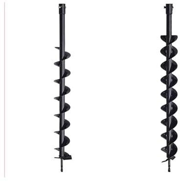 SONGYSMGPJ 60mm×800mm Earth Drill Auger Drill Bit Fence Borer Compatible with Earth Petrol Post Hole Digger Power Tool Accessories [Repair Parts](Double Blade)