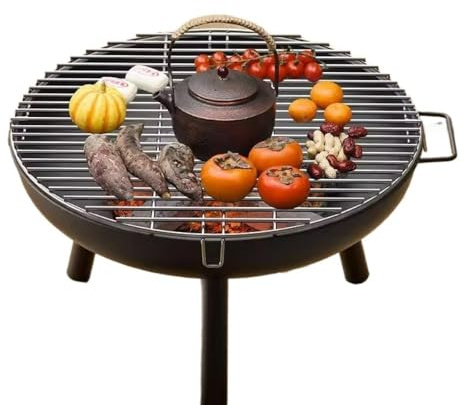 Charcoal Three-Legged Charcoal Stove for Home Outdoor - 3-5 People Tea Brewing Heating BBQ Fire Pit(Small)