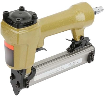 ZJchao Pistola Sparachiodi Pneumatica Chiodatrice Ad Aria Professionale Cucitrice Ad Aria Resistente con 100 Chiodi per la Lavorazione del Legno Decorazione di Mobili Porte di Armadi