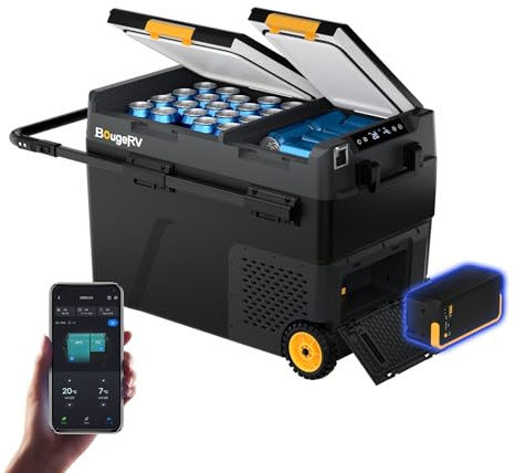 BougeRV CRD2 V2.0 Doppeltür Dualzonen Kompressor Kühlbox 49L mit Akku 240Wh
