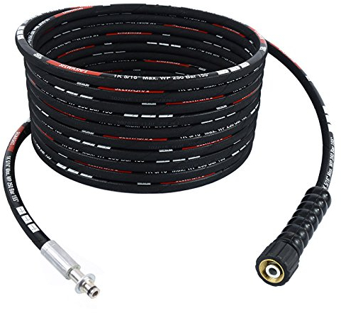 Tuyau haute pression professionnel - Avec fiche de 10 mm - Pour Kärcher HD HDS M22-15 m