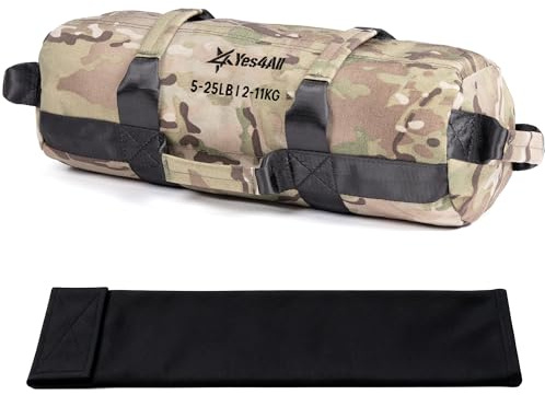 Yes4All Workout-Sandsäcke, strapazierfähige Sandsäcke für Fitness, Kondition, MMA und Kampfsport – Camouflage – S