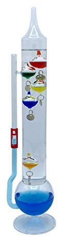 Glassic Gifts® Galileo Thermometer/Goethe Ball Barometer Combo Unit