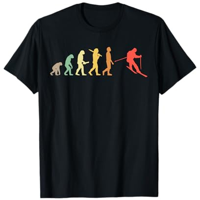 Ski Évolution Rétro Cadeau Pour Skieurs T-Shirt