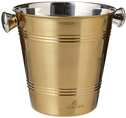 Viners Barware Gold 1 Litre Stainless Steel Single Wall Ice Bucket