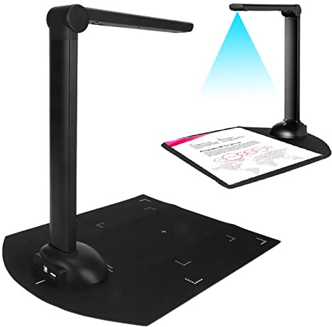 Book Scanner, Portable Document Scanner Camera, 10MP Smart USB Scanner for A3 A4, Foldable Scanner for Teacher, Classroom, Office, PDF, Word, Excel, TXT