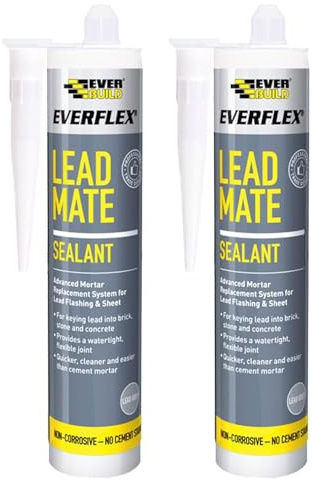 Everbuild Everflex Lead Mate Sealant, Grey, 295 ml (Pack of 2)
