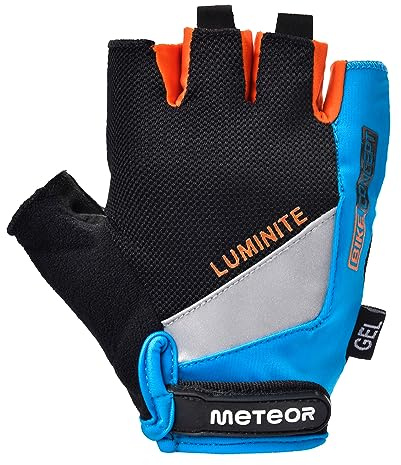 meteor radhandschuhe MTB Handschuhe Herren Gel GX31 Green Mountainbike fahrradhandschuhe - Radsporthandschuhe Damen - Downhill Wandern Fahrrad Handschuhe Kinder | Radhandschuhe kurz für MTB, Rennrad, E-Bike - Handschuhe atmungsaktiv im Sommer, reflektierend, 7 Größen XXS-XXL