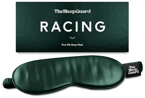 TheSleepGuard Pure Silk Sleep Mask [100% 6A Mulberry Silk, 22 Momme] Light Blocking Travel Essentials. Eye Masks for Sleeping. Black Oeko-Tex Blindfold. Eye Covers for Men & Women