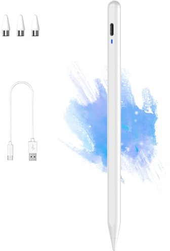 Kenkor Stylus Pen for Touch Screens, Magnetic POM Feder Stift für Tablet, Type-C Touchscreen Stift Kompatibel mit Samsung/Huawei/Lenovo/Mi/Vivo und Anderen Android Smartphone und Tablet Geräten (Weiß)