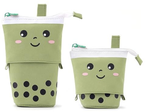 HIQE-FL Federmäppchen Reißverschluss,Pop-Up Bleistifthalter,2-in-1 Schlampermäppchen und Stifteköcher,Teleskopisch Mäppcheen,Mädchen Geschenke 6 7 8 9 10 11 12 Jahre