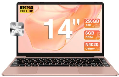 bvate Ordinateur Portable 14 Pouces 256 Go Win 11 N4020 Support Expansion 1 to SSD 1080P 2.4G+5G WiFi Mini HDMI & Souris sans Fil et Un Film de Clavier AZERTY pour Clavier -Gold-2