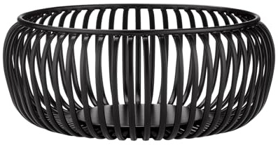 Blomus -LITO- Bowl | Obstschale aus hochwertigem Stahl | Dekoschale mit Streben in Schwarz | Größe S | 8H Ø 20 cm