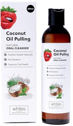 Whites Beaconsfield Coconut Oil Pulling Oral Cleanser – Fresh Breath & Gum Care Mouth Rinse – Supports Healthier Teeth & Gums – Fluoride Free & Sensitivity Free – 236ml