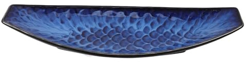 iplusmile Assiette à Sashimi Japonaise en Céramique 36 Cm, Plateau Poisson Style Japonerie, Plat Froid et Dessert, Assiette à Sushi Maison pour Restaurant et Usage Domestique