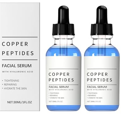 GHK-Cu kopparpeptidserum för ansiktet, anti-aging serum med hyaluronsyra, fuktgivande ansiktsserum för att minska fina linjer och rynkor, främjar hudens elasticitet (2)