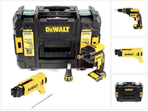 DeWalt DCF 620 18 V Brushless Trockenbauschrauber im TSTAK II + DeWalt DCF 6201 Magazinvorsatz - ohne Akku, ohne Ladegerät