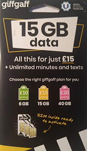 giffgaff £15 Pre Pay SIM Card