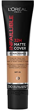 L'Oréal Paris Infaillible 24H Matte Cover Fond de Teint Haute Couvrance Matiifiant/Léger 340 Cuivre 1 Unité