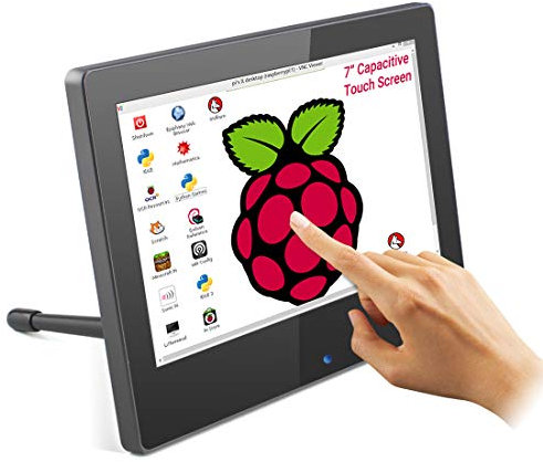 ELECROW For Raspberry Pi Screen, 7-inch 1024 * 600 Touch Screen Monitor with Built-In Speakers Compatible Raspberry Pi 4 3B+ Raspberry Pi Zero Raspberry pi 400, Windows PC, Jetson Nano