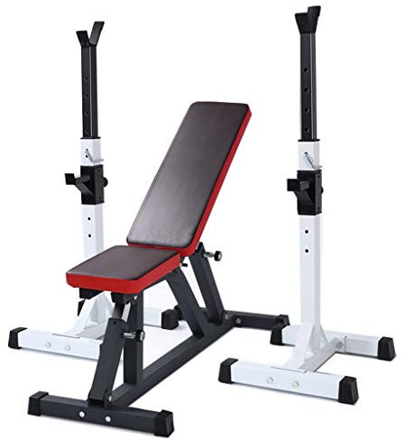 Hantelbänke Bankdrücken Home Indoor-Fitnessstudio Herren Fitness Langhantel Rack Gewichtheben Bett Krafttrainingsgestell Squat Rack Einstellbare Halterung