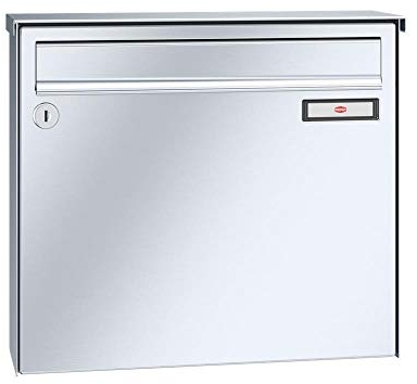 RENZ/Basic B/Aufputz-Briefkastenanlage Wand-Briefkasten / V4A-Edelstahl/Volumen 12 L/Dein-Briefkasten.de