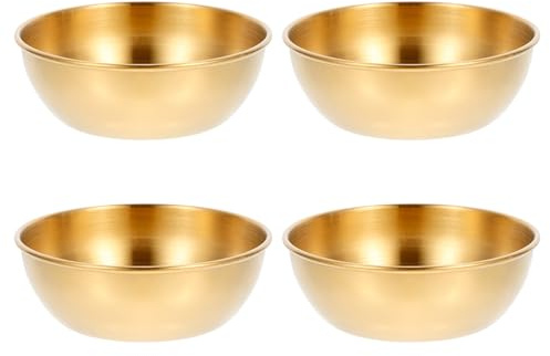 Cabilock 4 Stück Saucenschalen Aus Edelstahl Dipschalen Für Sojasauce Gewürzschale Für Vorspeisen Dessert Und Kleine Snacks Für Küche Restaurant Und Catering 8.00 X 8.00 X 2.80 Cm