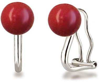 Schöner-SD Ohrclips Perle 8mm 925 Silber Rhodium
