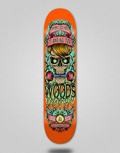 Wood light Skateboard Deck Table I Got Orange (8.125)