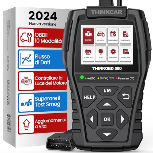 Thinkcar OBD2 Auto Diagnostica THINKOBD 500 OBDII Autodiagnosi OBD2 Diagnostica in Italiano del Motore Diagnosi Auto con Funzioni OBD2 Complete Controllare lo Strumento Diagnostico del Motore