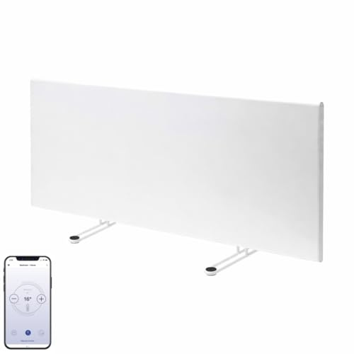 Adax Neo Wifi Portable Electric Panel Heater/Convector Radiator With Timer, Thermostat, Voice Control, Splash Proof (White, 1500W)