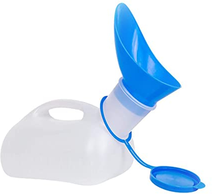 Unisex Urinal für Auto, tragbares Urinal für Männer und Frauen, auslaufsichere Urinflasche mit Deckel und Trichter für Zuhause, Camping oder Auto, Reisen glücklich