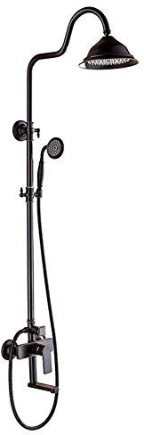 Shower Set Shower System,Wall Mounted Bathroom Rain Shower Set Full Copper Shower Head Black Ancient Red Shower Set Bathroom