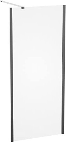 Marwell Seitenwand BRIGHT 90x195 cm Duschkabine mit hochwertigen Aluminiumprofil in chrom Duschabtrennung mit Abperleffekt Dusche aus Einscheibensicherheitsglas