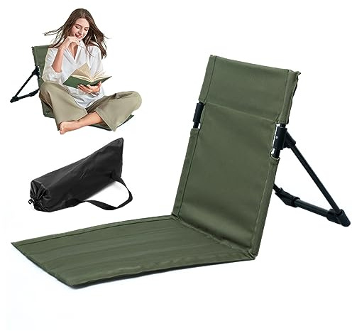 Faltbarer Strandstuhl Klafbare Strand im Rückenlehne 500 g Tragbare Strandmatte mit Rückenlehre Heave DURCH SONNEBATHING LEINLALER BEGREST MIT Carry Bag Beach Accessoires für Feiertage Garden Park