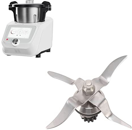 4-Blatt-Mixmesser, 12 Zähne, Edelstahl, Rostfrei, Leicht zu Reinigen, für Monsieur Cuisine Connect 1.0