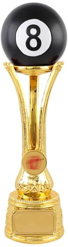 Pokale, Medaillen Auszeichnungen Bemalte Billard-Trophäe Aus Gold, Silber Und Bronze Trophäe Beim Billardwettbewerb Sport-Billard-Trophäe Kann Graviert Werden (Color : Gold, S : 11 * 40cm)