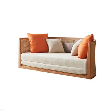 EINES Sofas für kleine Räume Doppelschlafsofa, zusammenklappbares Bett und Frühstück, einfaches Bogenbett, modernes Wohnzimmer, Schlafzimmer, Rattansofa mit doppeltem Verwendungszweck Wohnzimmermöbel
