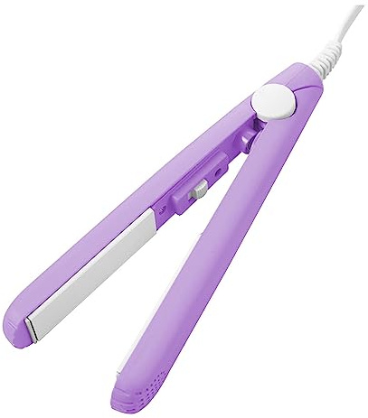 2024 Mini fer à friser et fer à lisser 2 en 1, mini fer à lisser 2 en 1, plaque chauffante en céramique, portable, fer à boucler plat