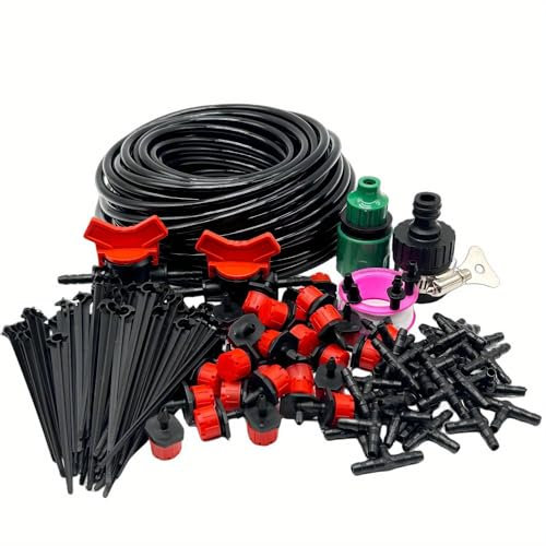 WOVSTNOV 25M Drip Irrigation System Garden Watering System for Raised Garden Bed, Yard, Lawn, Greenhouse Garden Greening Automatic Irrigation System (25M)