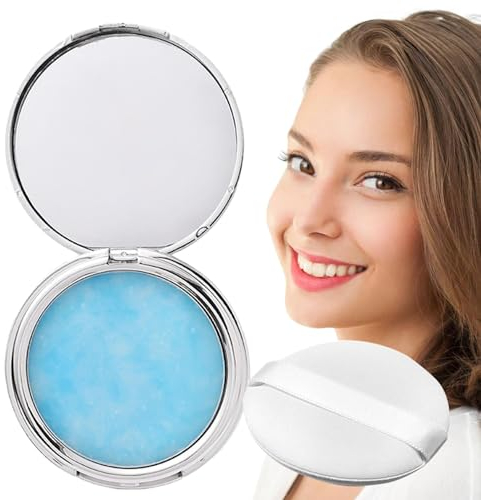 Oil Control Face Pressed Powder, Jelly Gesichts-Make-up-Fixierpuder, puderfrei, zart und hautfreundlich, Langanhaltendes Make-up mit Ölkontrolle, sorgt für weiches Make-up