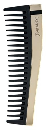 Demeliss Paris - Peigne À Dents Larges - Pour Cheveux Bouclés, Épais Ou Texturés - Démêlage Doux Sans Casse Ni Douleur - Accessoire Coiffure Entretien Des Boucles - Respect Fibre Capillaire