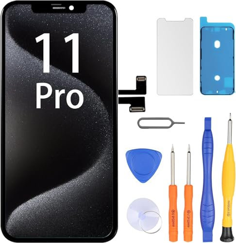 LL TRADER Screen Replacement for iPhone 11 Pro 5.8 LCD Retina FHD Display COF Touch Screen Digitiser with Repair Tool Kits, Waterproof Tape and Screen Protoctor 02