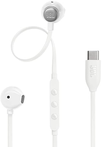 JBL TUNE 305C - Auriculares intrauditivos con cable de alta resolución 96 kHz/24 bits, ecualizador preestablecido, USB tipo C, 12,5 mm, controlador dinámico, tipo abierto, con micrófono integrado