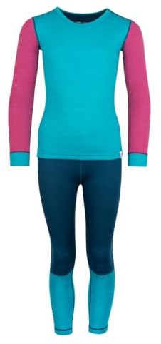 Trollkids Kids Merino Baselayer Set II | Materialmix aus mulesing-freier Merinowolle und Polyester, Pflegeleicht, Bequemer, breiter Gummibund