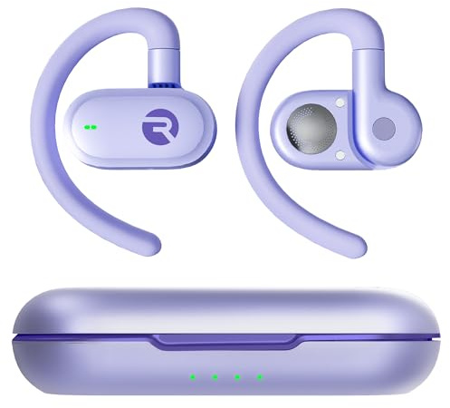 Raycon Fitness Open Ear Earbuds – Open Ear Headphones, Earbuds Wireless Bluetooth, Running Headphones, Sweat & Water-Resistant Earphones, 40 Hours Battery Life (Purple)