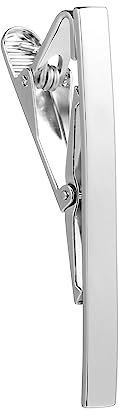 LVUNZJCA Krawattenklammern 925 Silber Accessoires Business Trauzeugen Herren Krawattenklammer Geschäftsclips(Silver)